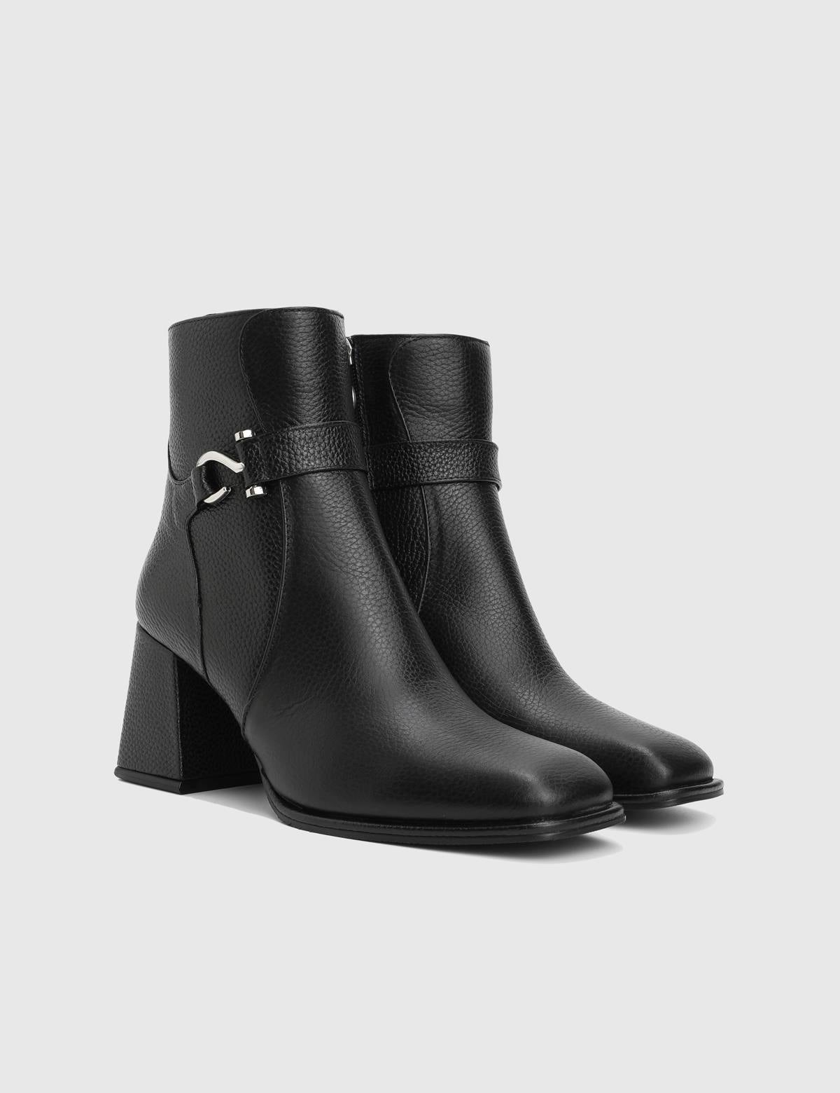Digna Black Floater Leather Women's Boot