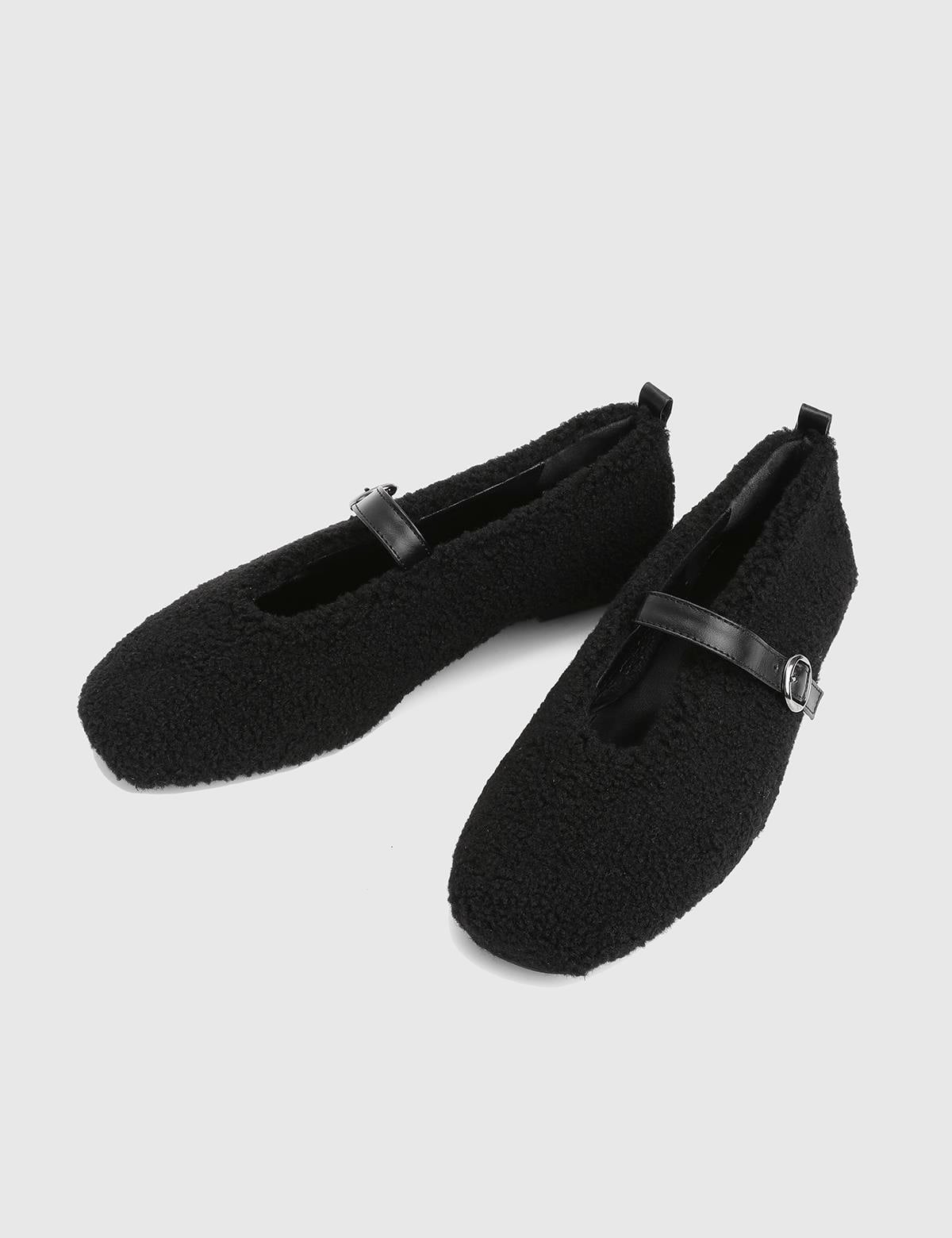 Digor Black Leather Women's Ballerina