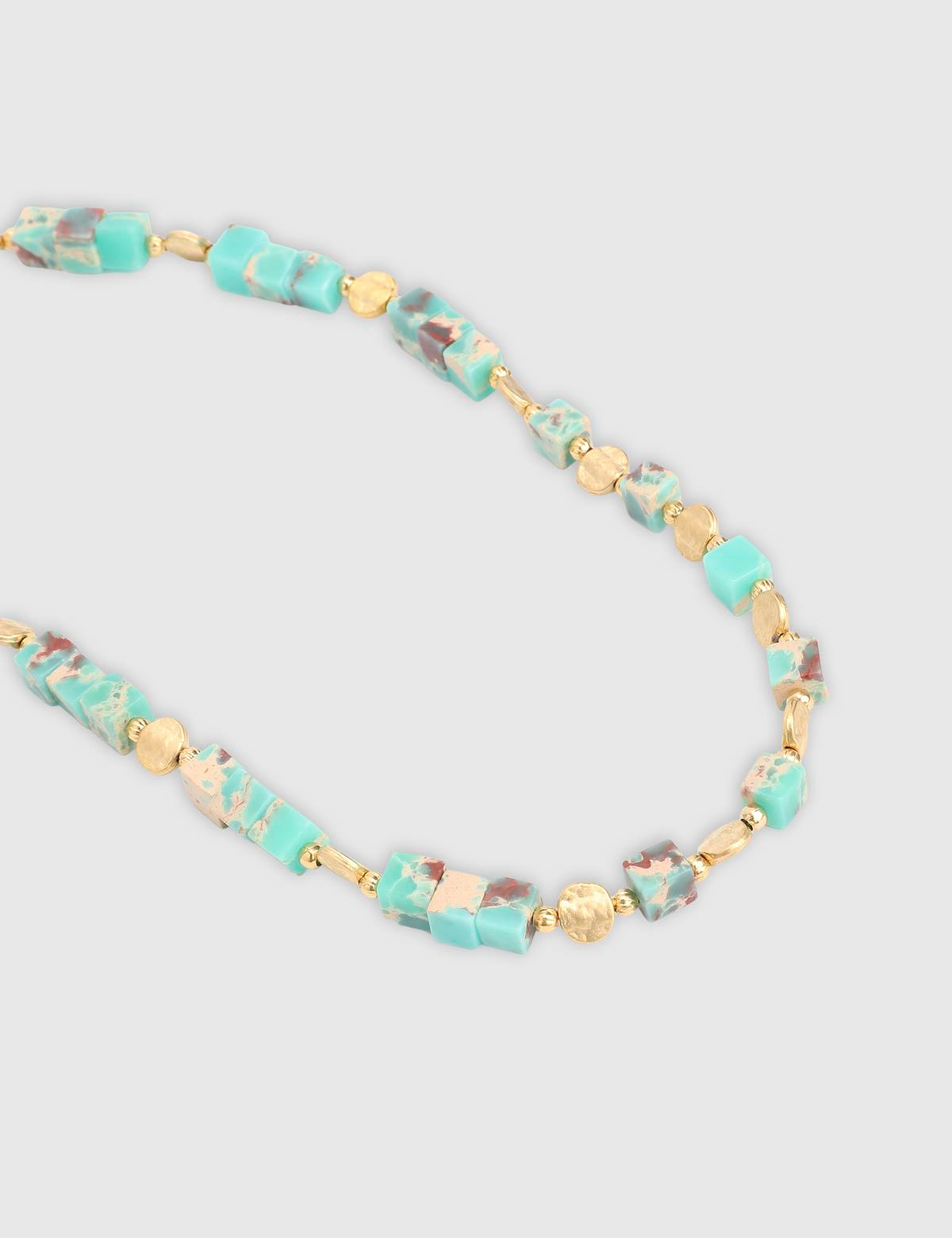 Doma Gold Women's Earrings with Green Stones
