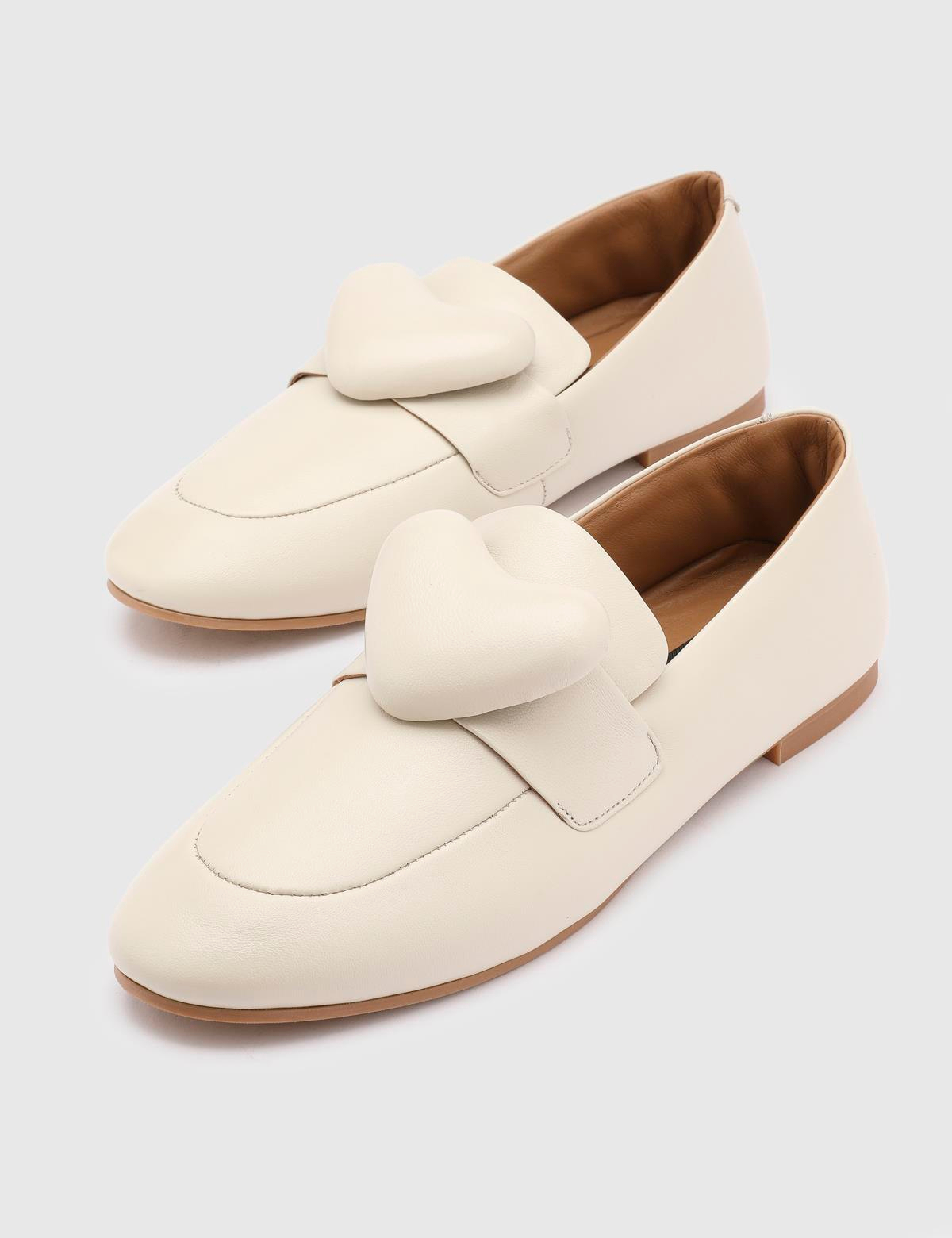 Donato Cream Leather Women's Loafer