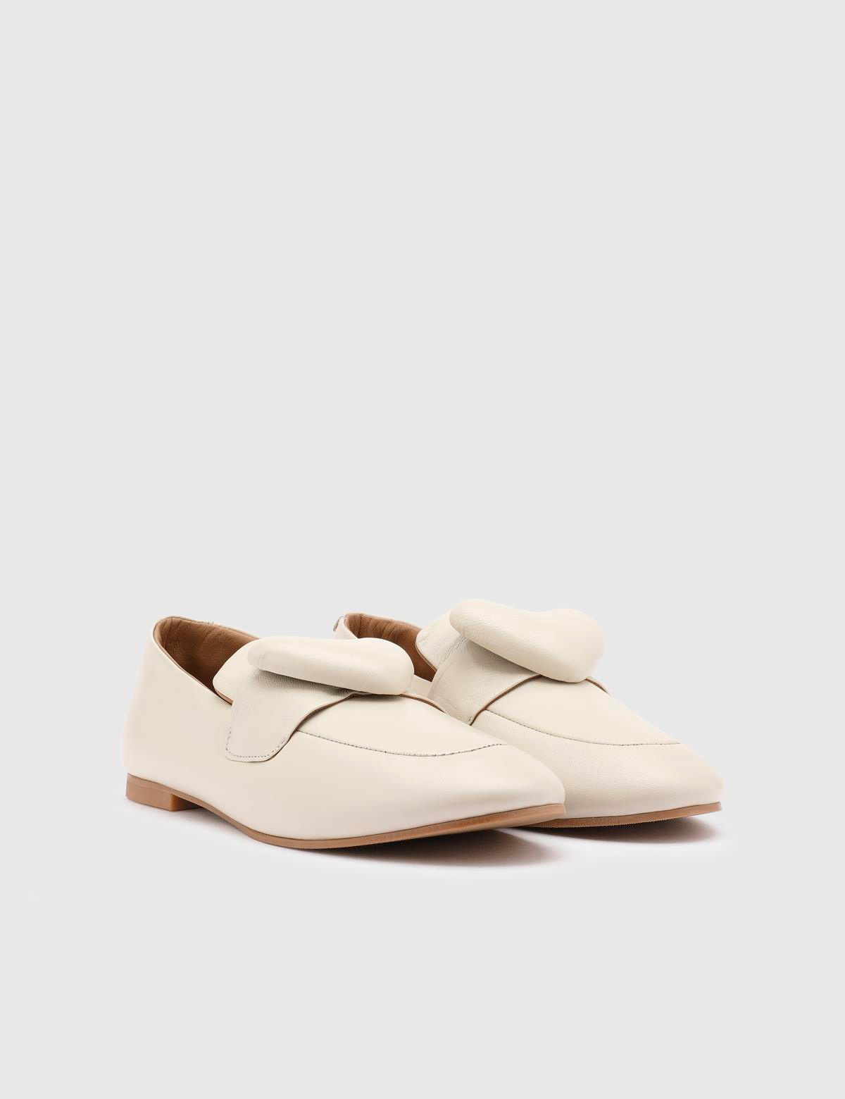 Donato Cream Leather Women's Loafer