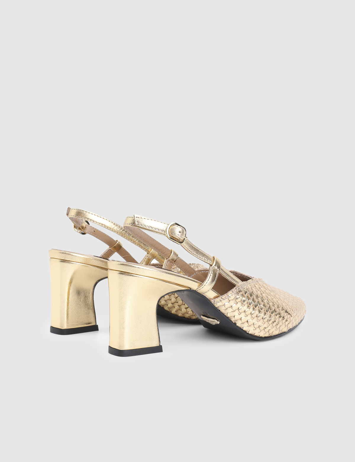 Dorel Gold Leather Women's Heeled Sandal