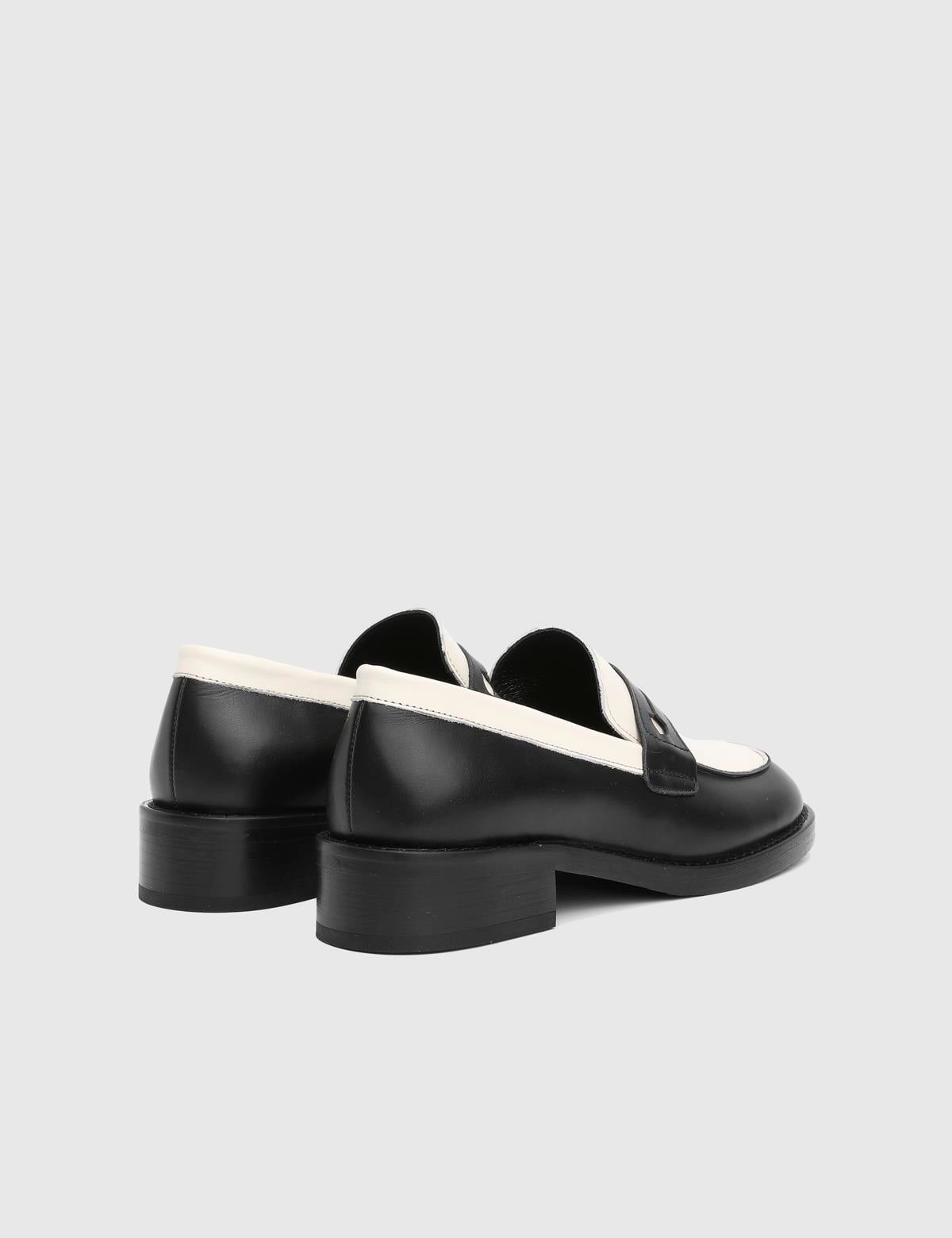 Doroti Black Leather Women's Loafer
