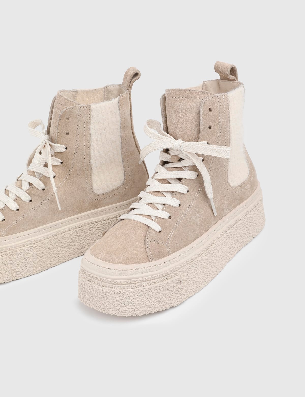 Dune Beige Suede Leather Women's Boot