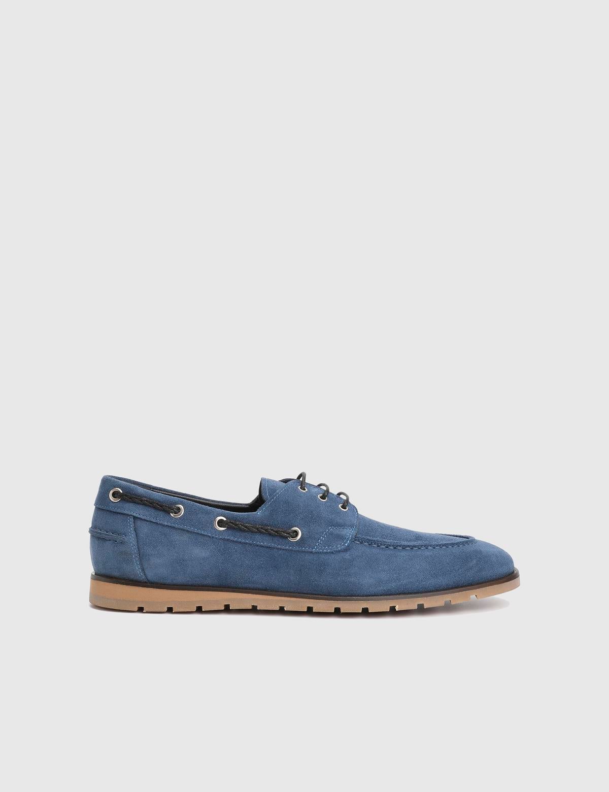 Eccles Blue Suede Leather Men's Oxford