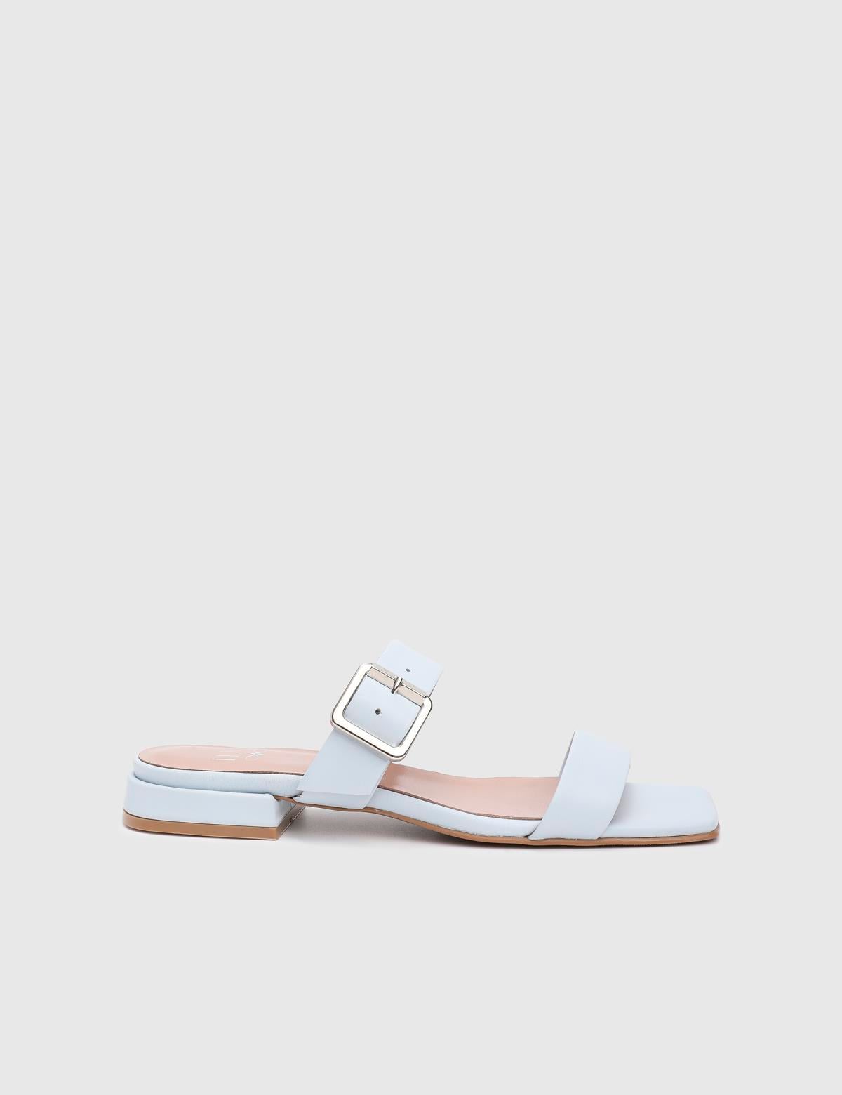 Eldoris Blue Leather Women's Slide