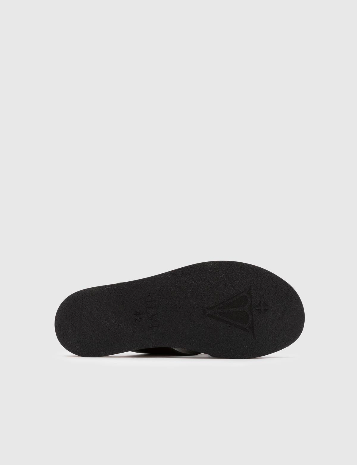 Emiliano Khaki Leather-Fabric Men's Slipper