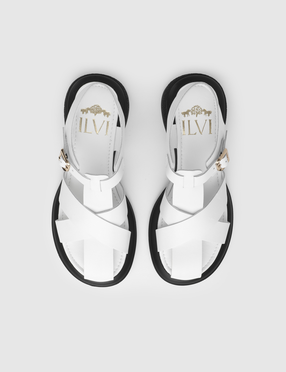 Erelia White Leather Women's Sandal