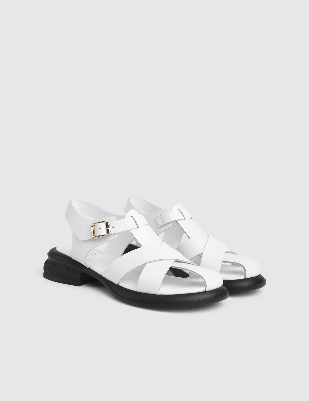Erelia White Leather Women's Sandal