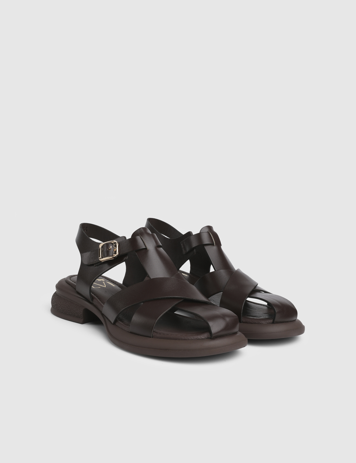 Erelia Brown Leather Women's Sandal