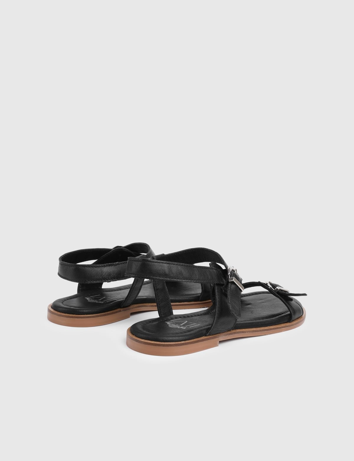 Evira Black Leather Women's Sandal
