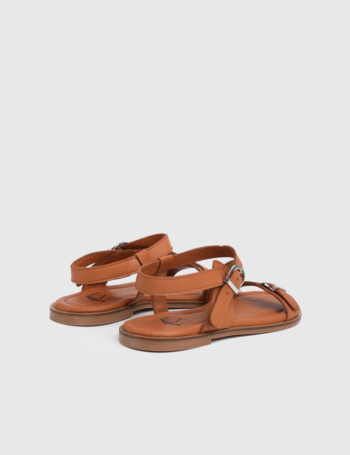 Evira Saddle Brown Leather Women's Sandal