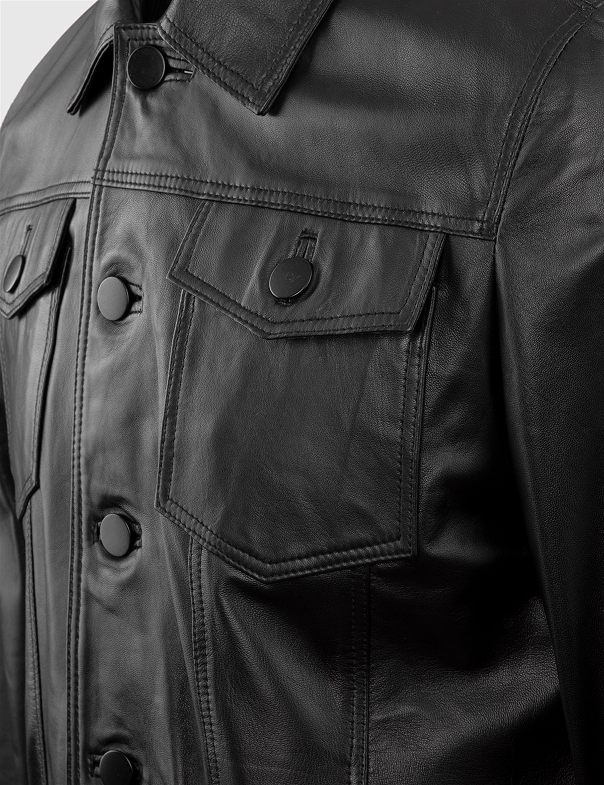 Faida Black Leather Men's Jacket
