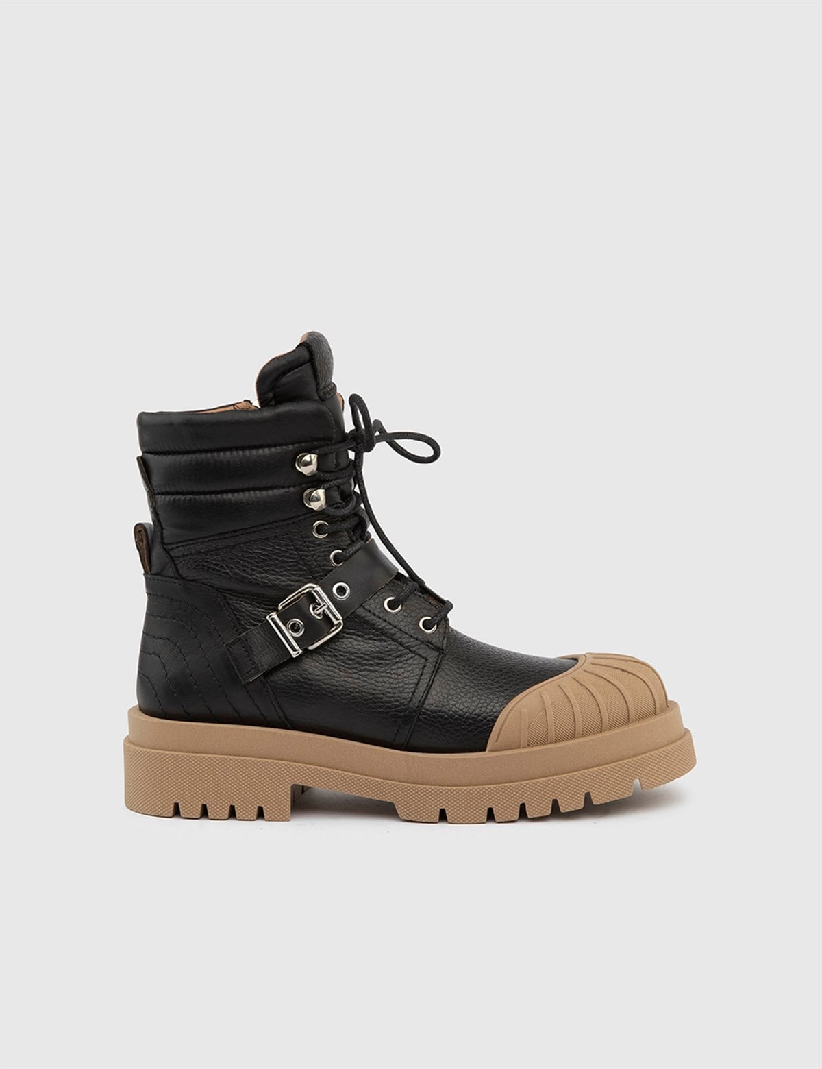 Falk Mink-Black Leather Women's Boot