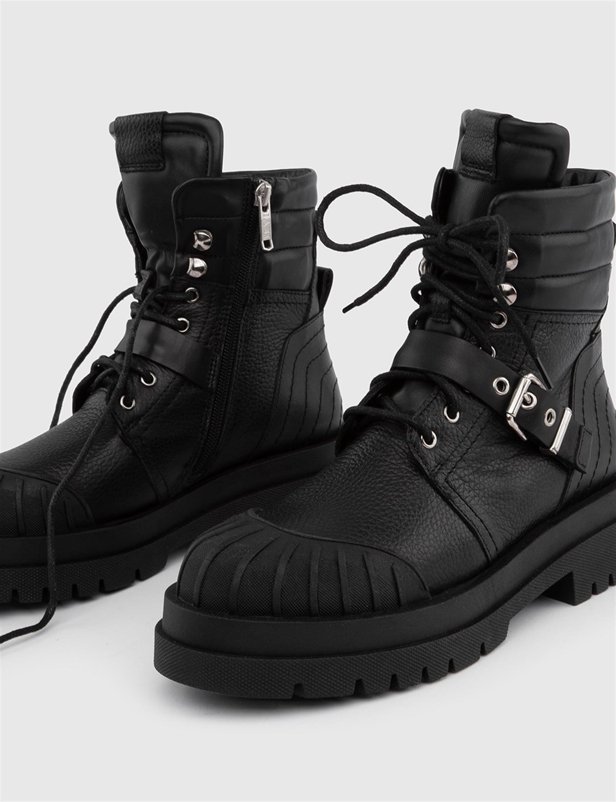 Falk Black Floater Leather Women's Boot
