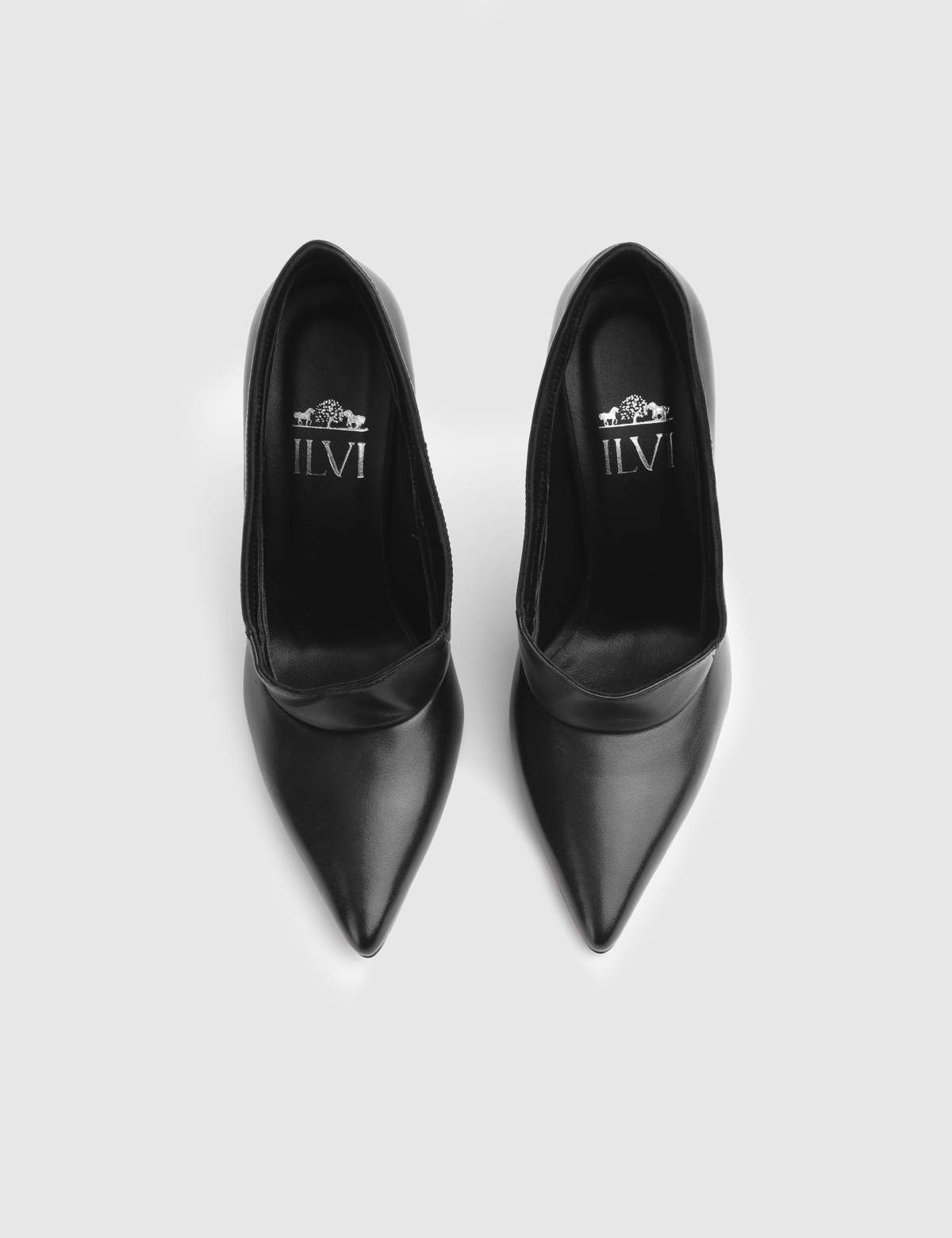 Faye Black Leather Women's Pump