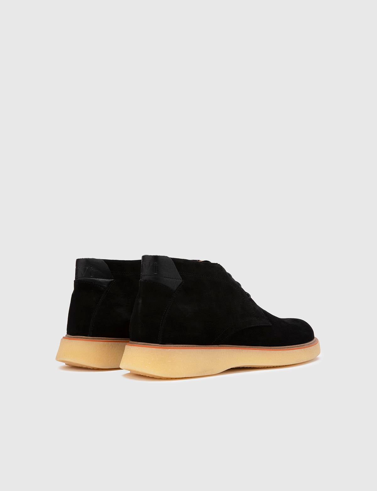 Faylin Black Suede Leather Men's Boot
