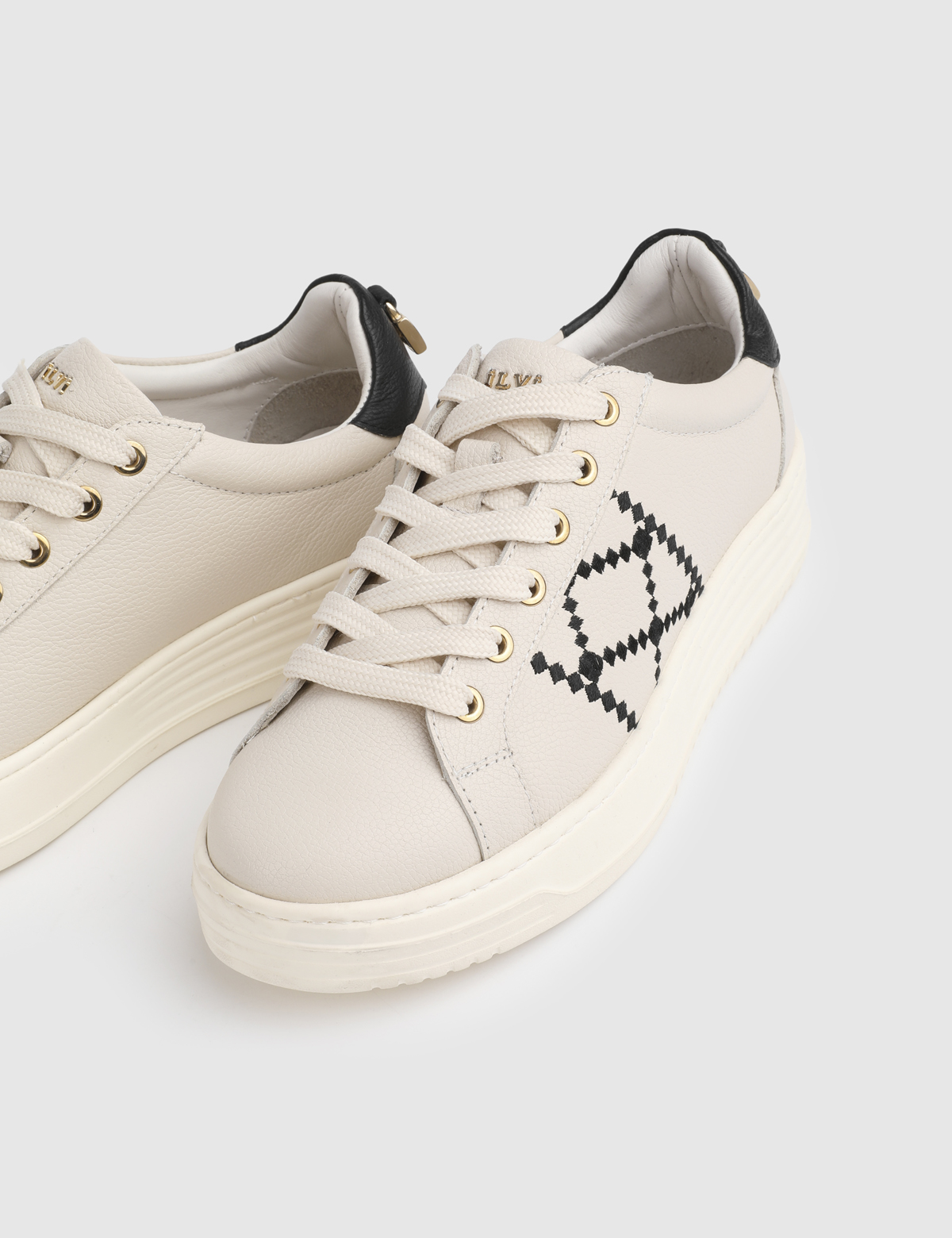 Febe Beige Floater Leather Women's Sneaker