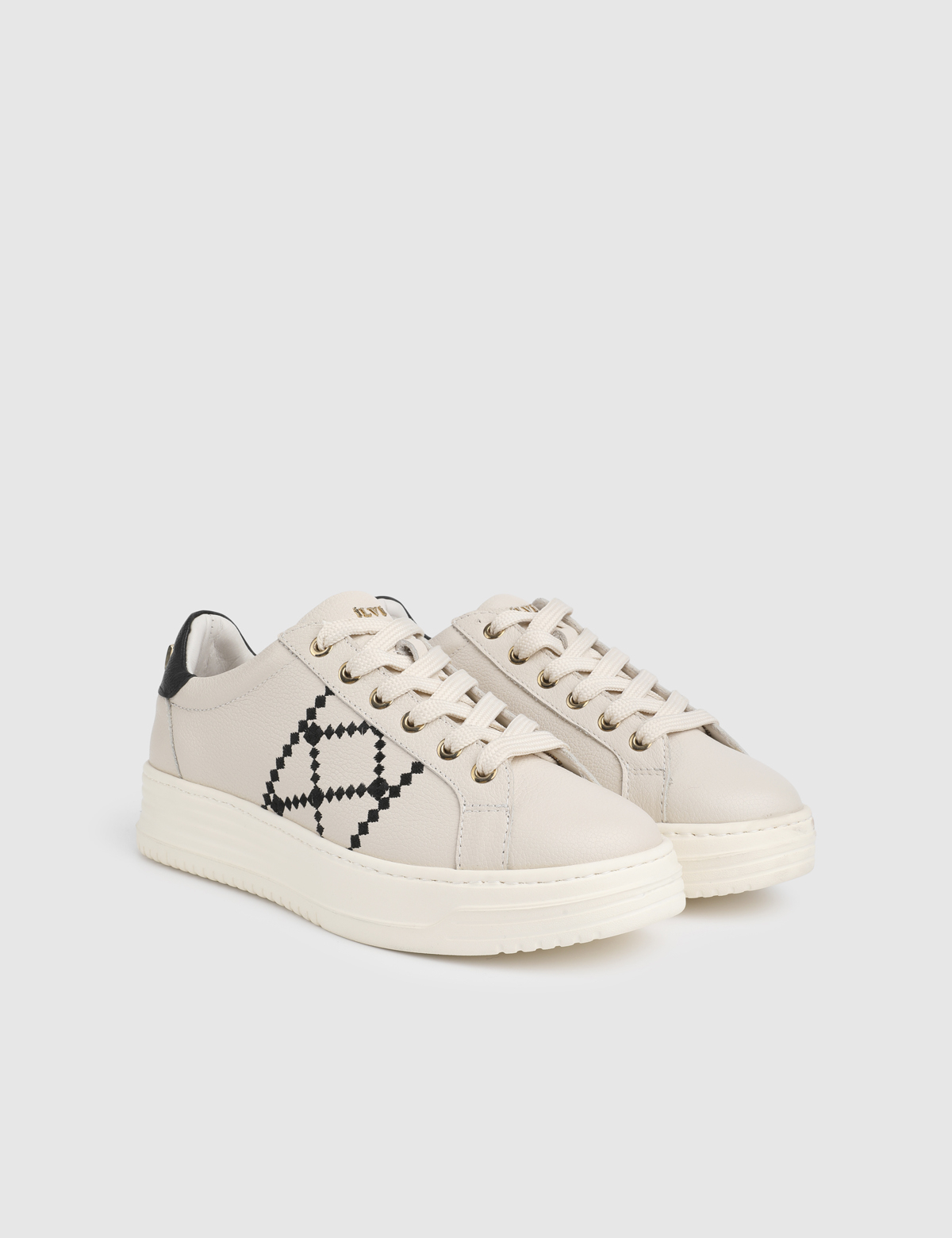 Febe Beige Floater Leather Women's Sneaker