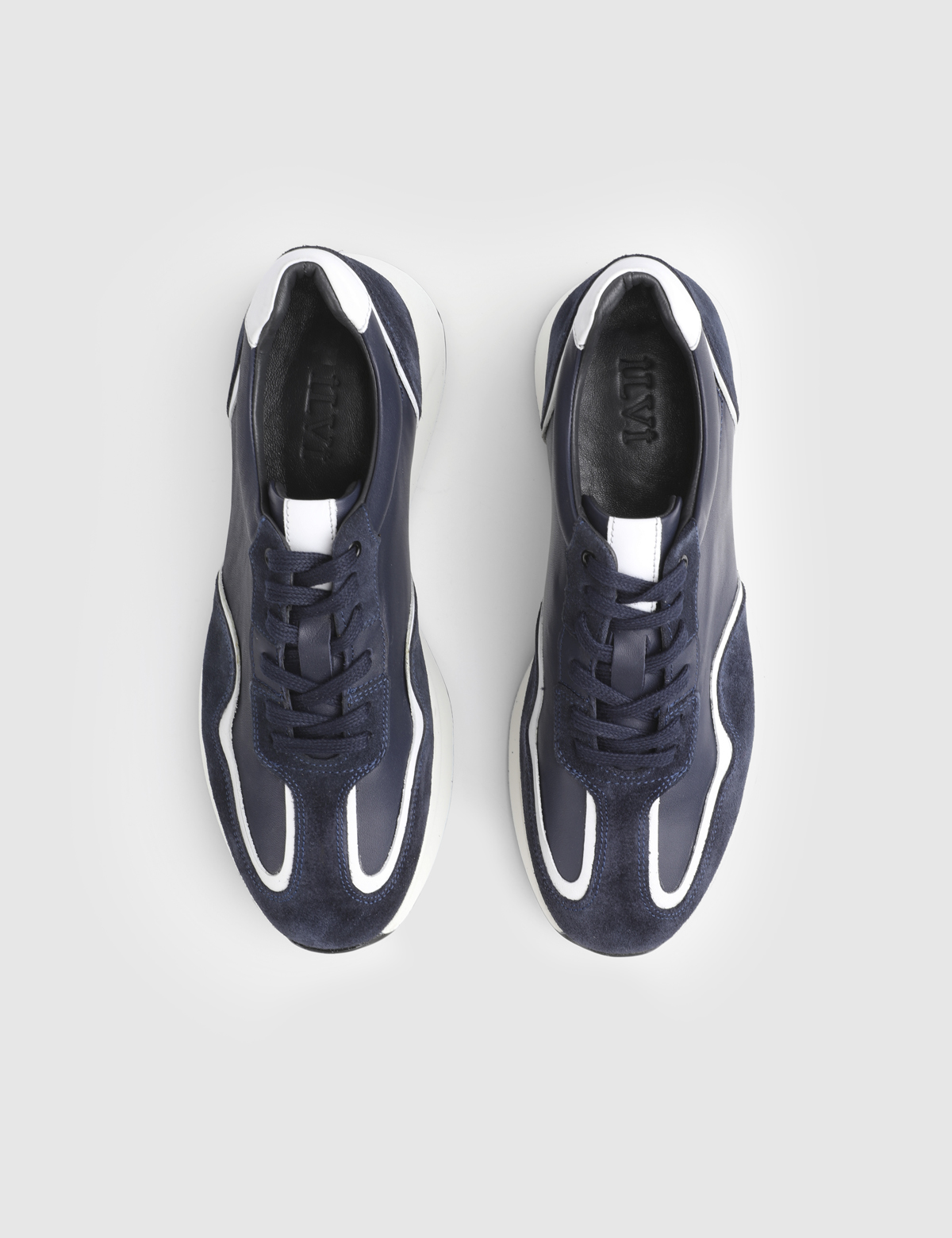 Federico Navy Blue Suede Leather Men's Sneaker