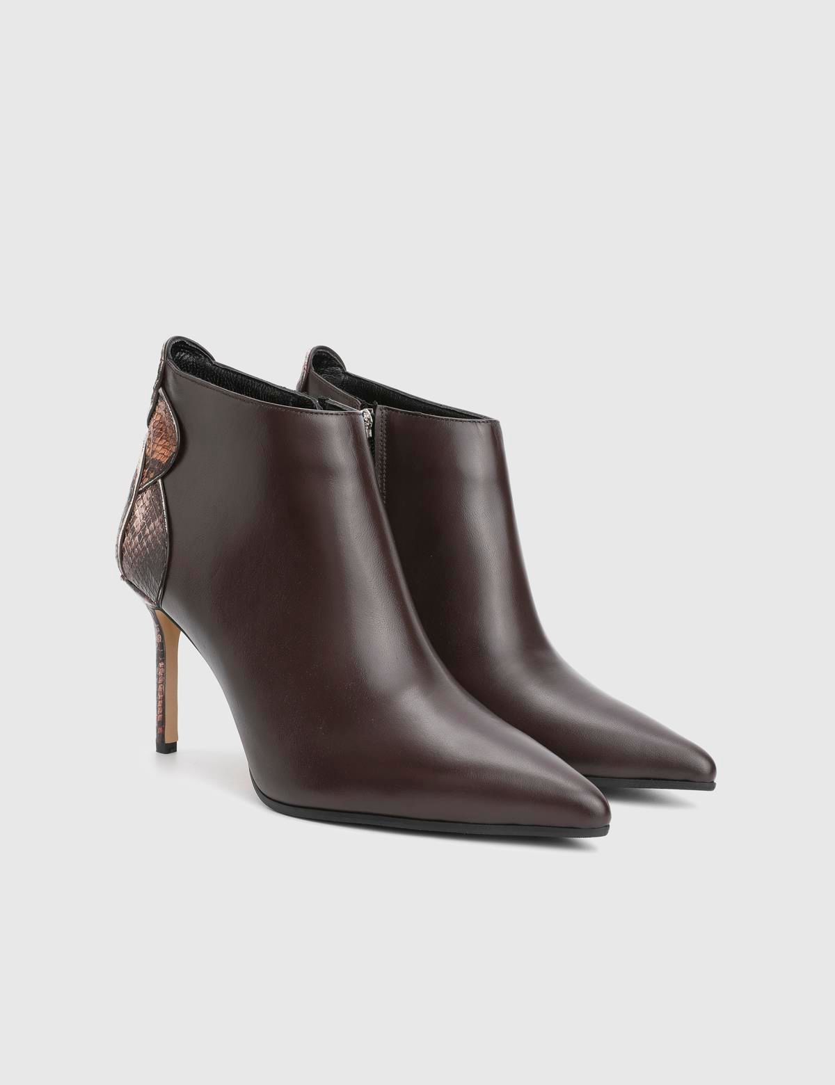 Festa Brown Snake Leather Women's Boot