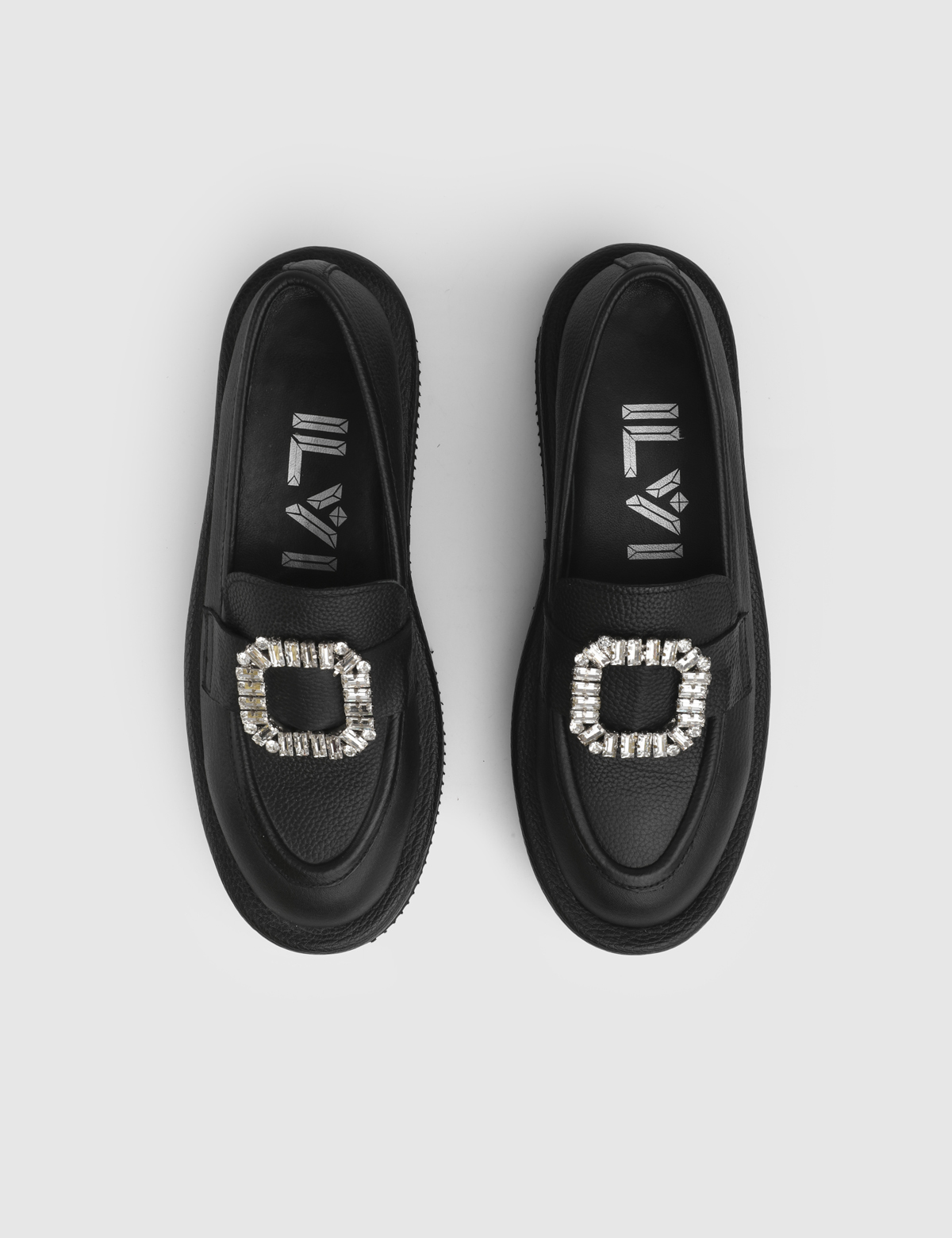 Forza Black Leather Women's Loafer