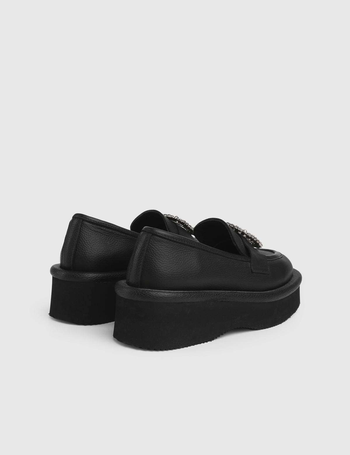 Forza Black Leather Women's Loafer