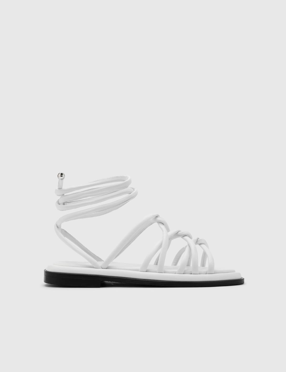 Fusae White Leather Women's Sandal