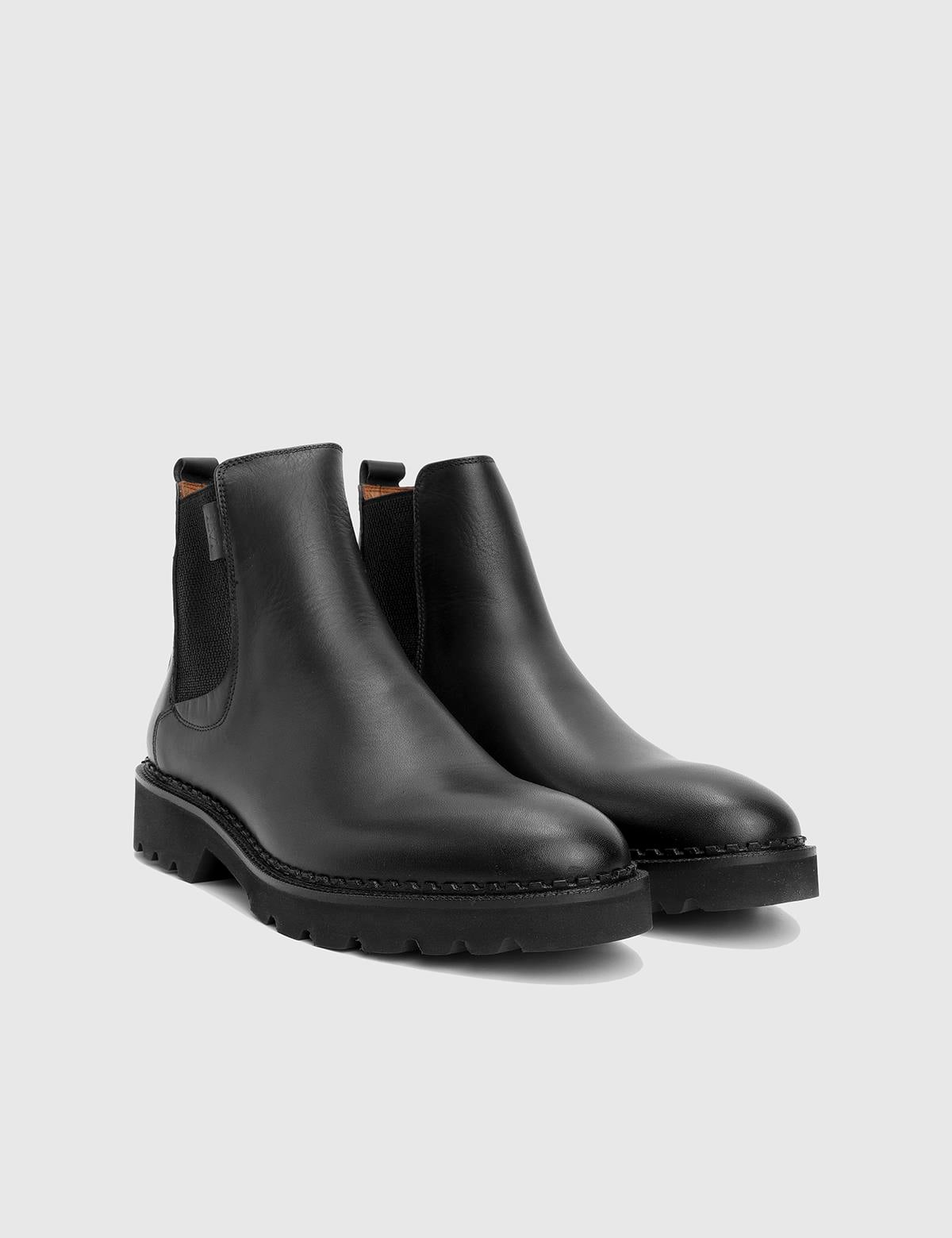 Gelson Black Leather Men's Boot