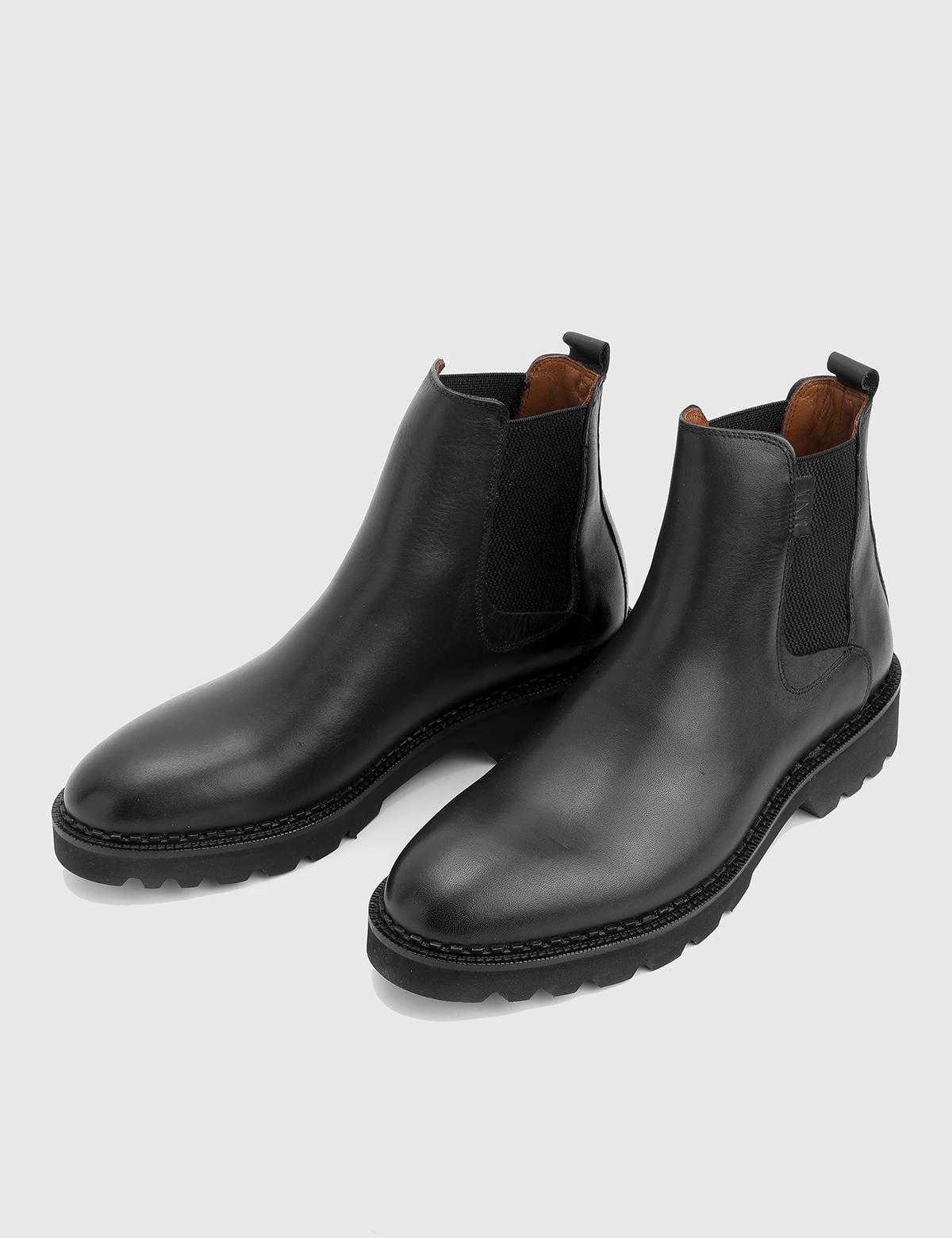 Gelson Black Leather Men's Boot