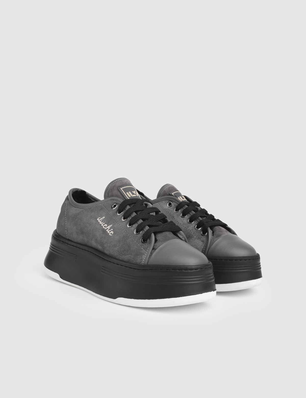 Gemma Anthracite Suede Leather Women's Sneaker