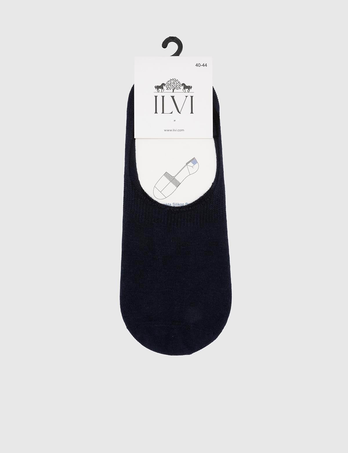 Genk Navy Blue Bamboo Men's No Show Socks
