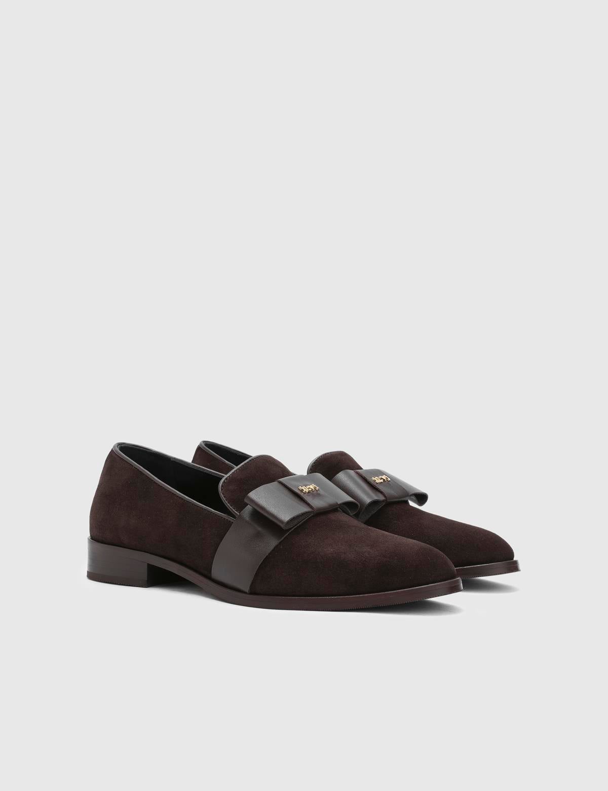 Gesa Brown Suede Leather Women's Loafer