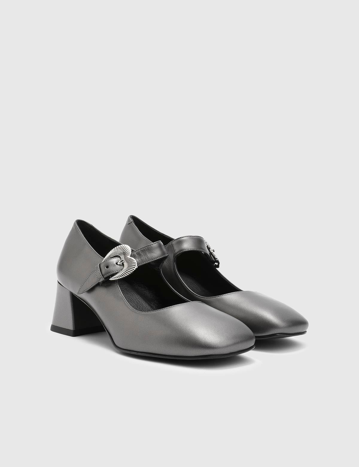Geurt Silver Patent Leather Women's Pump