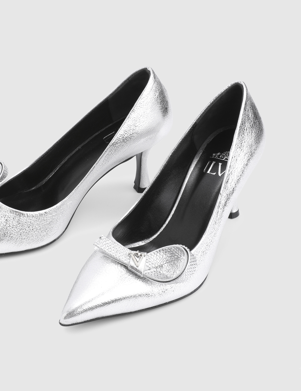 Giona Silver Leather Women's Pump