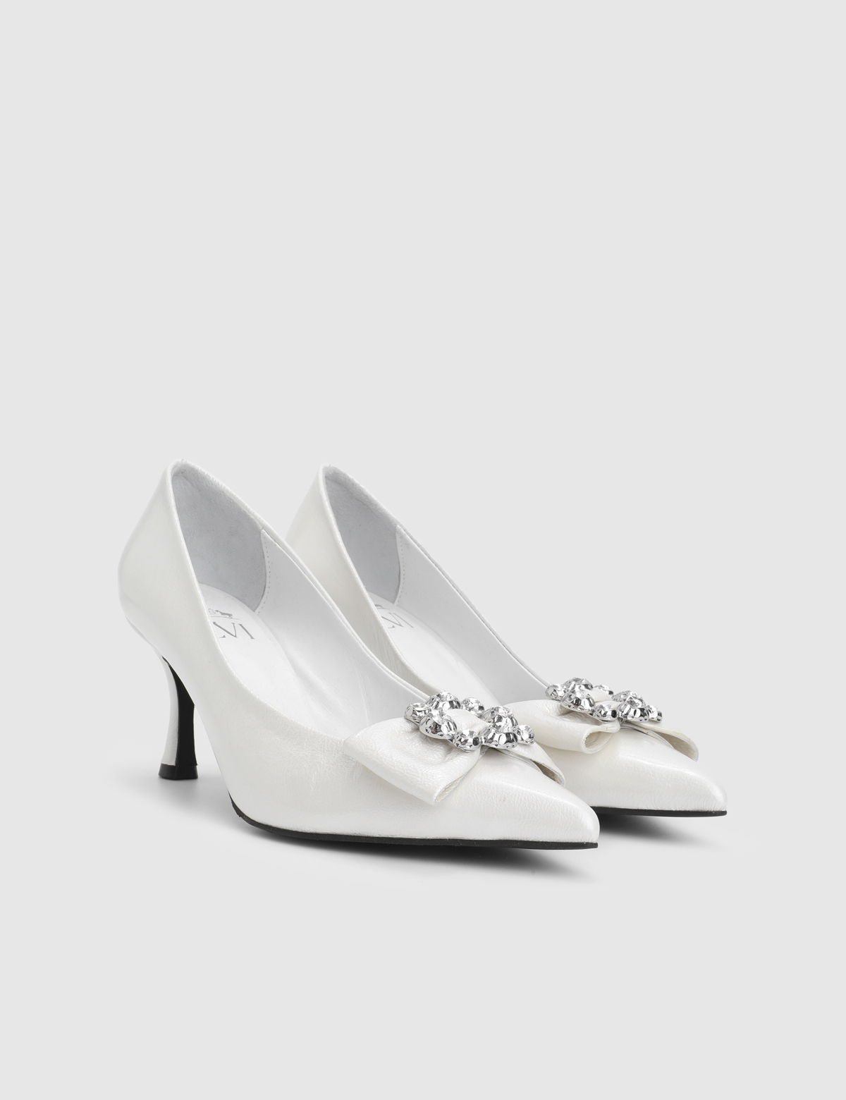 Glena White Patent Leather Women's Pump