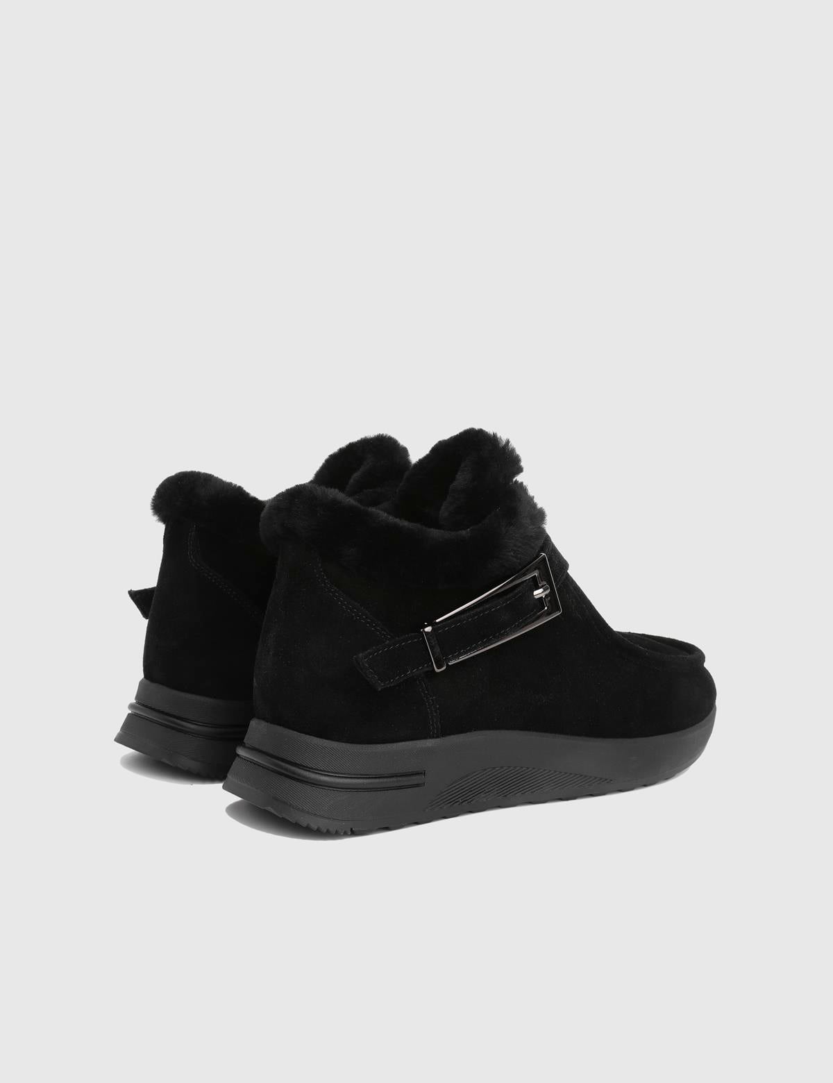 Gyles Black Suede Leather Women's Boot