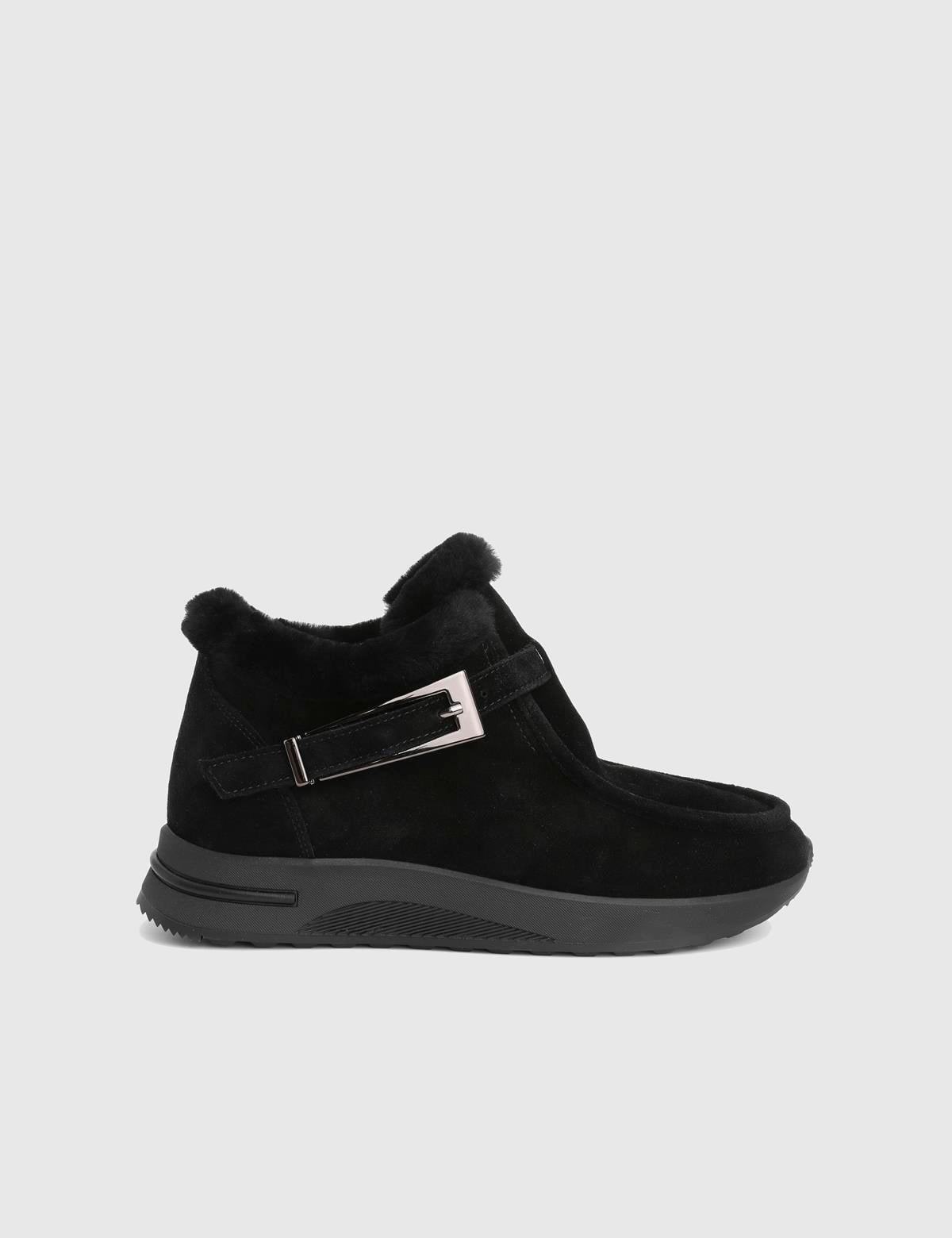 Gyles Black Suede Leather Women's Boot