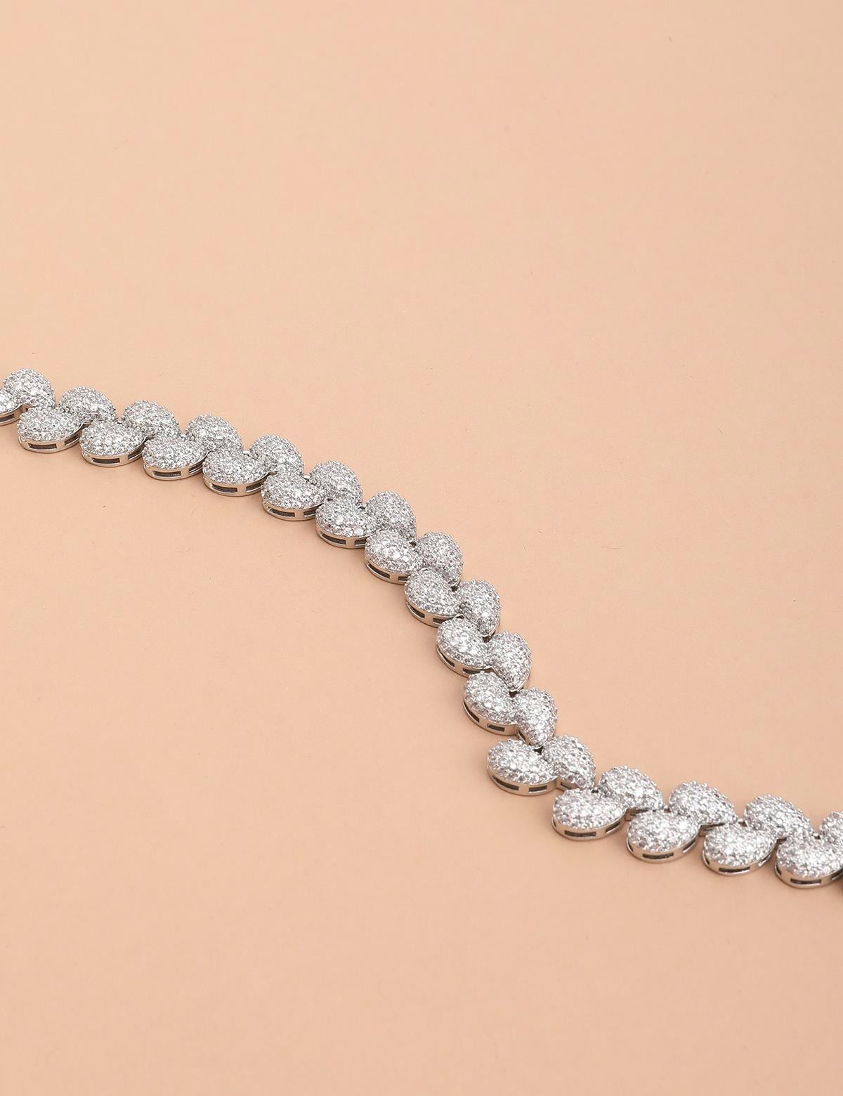 Hearts Silver Women's Bracelet