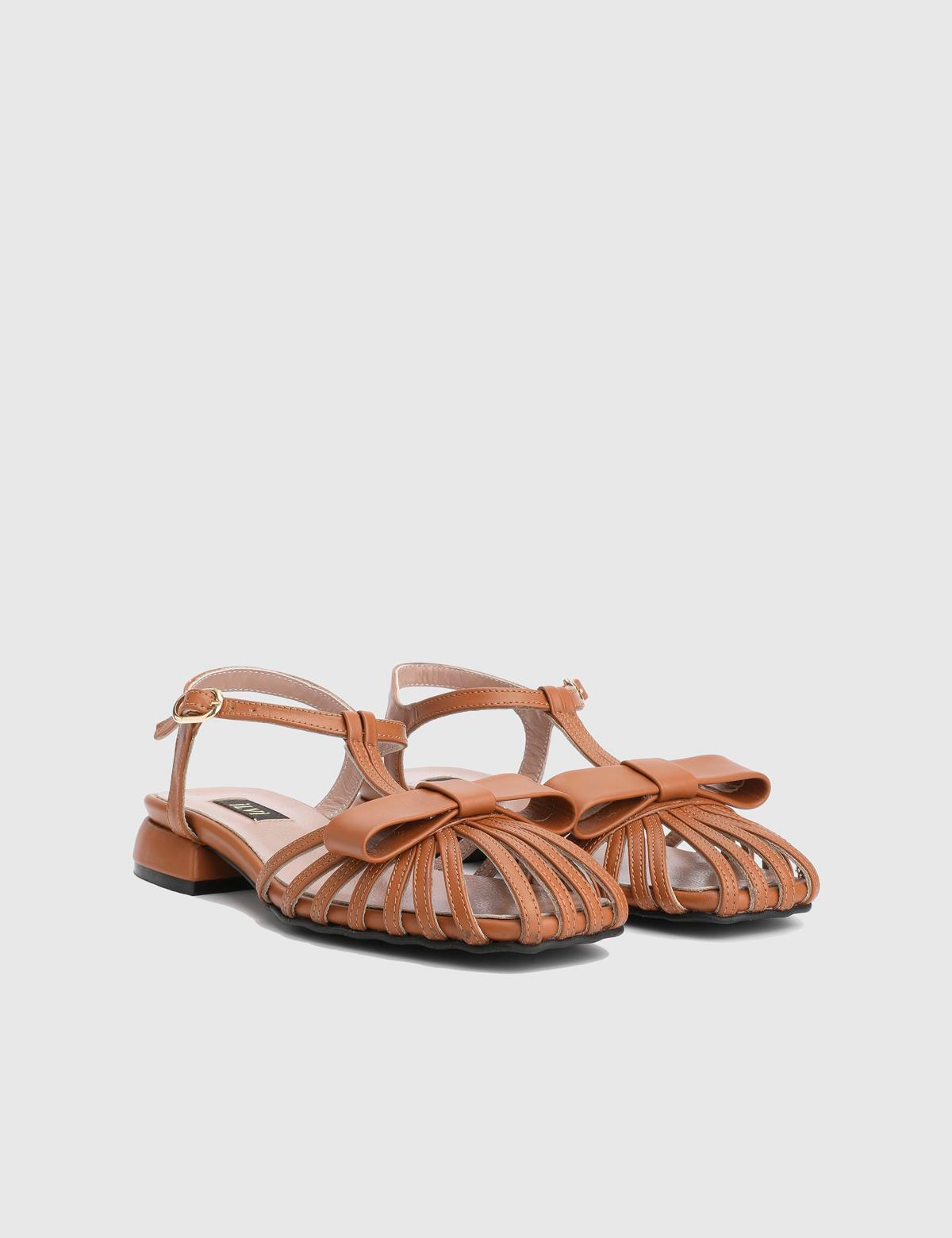 Hesper Saddle Brown Leather Women's Sandal