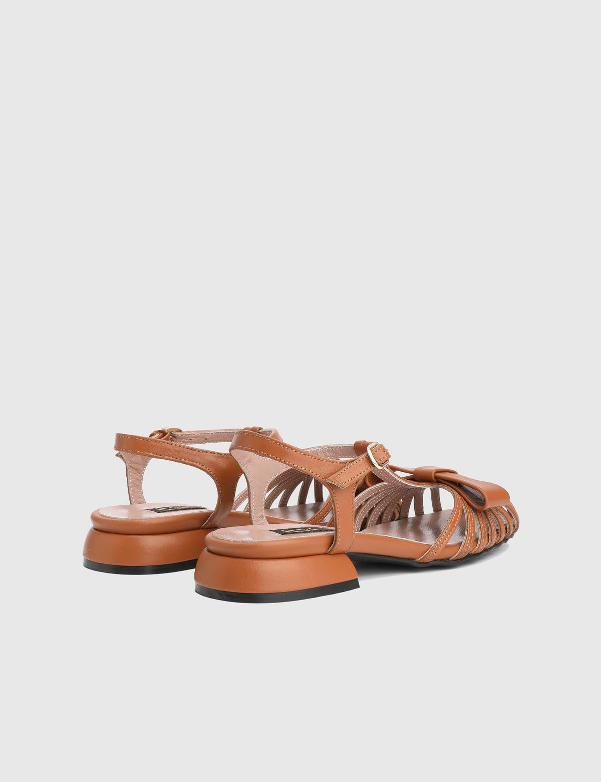 Hesper Saddle Brown Leather Women's Sandal