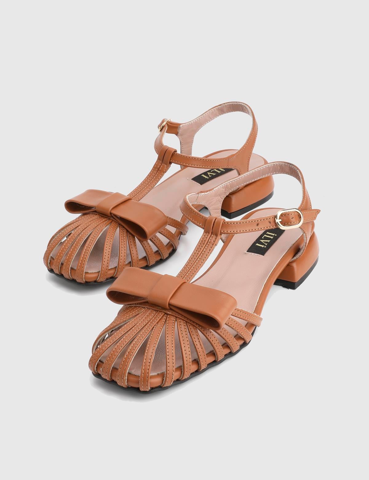 Hesper Saddle Brown Leather Women's Sandal