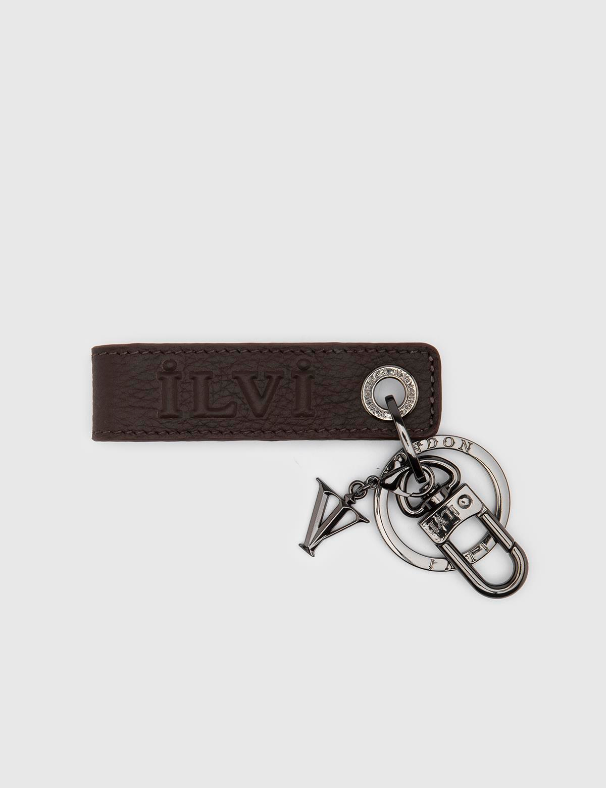 Hines Brown Floater Leather Unisex Keychain