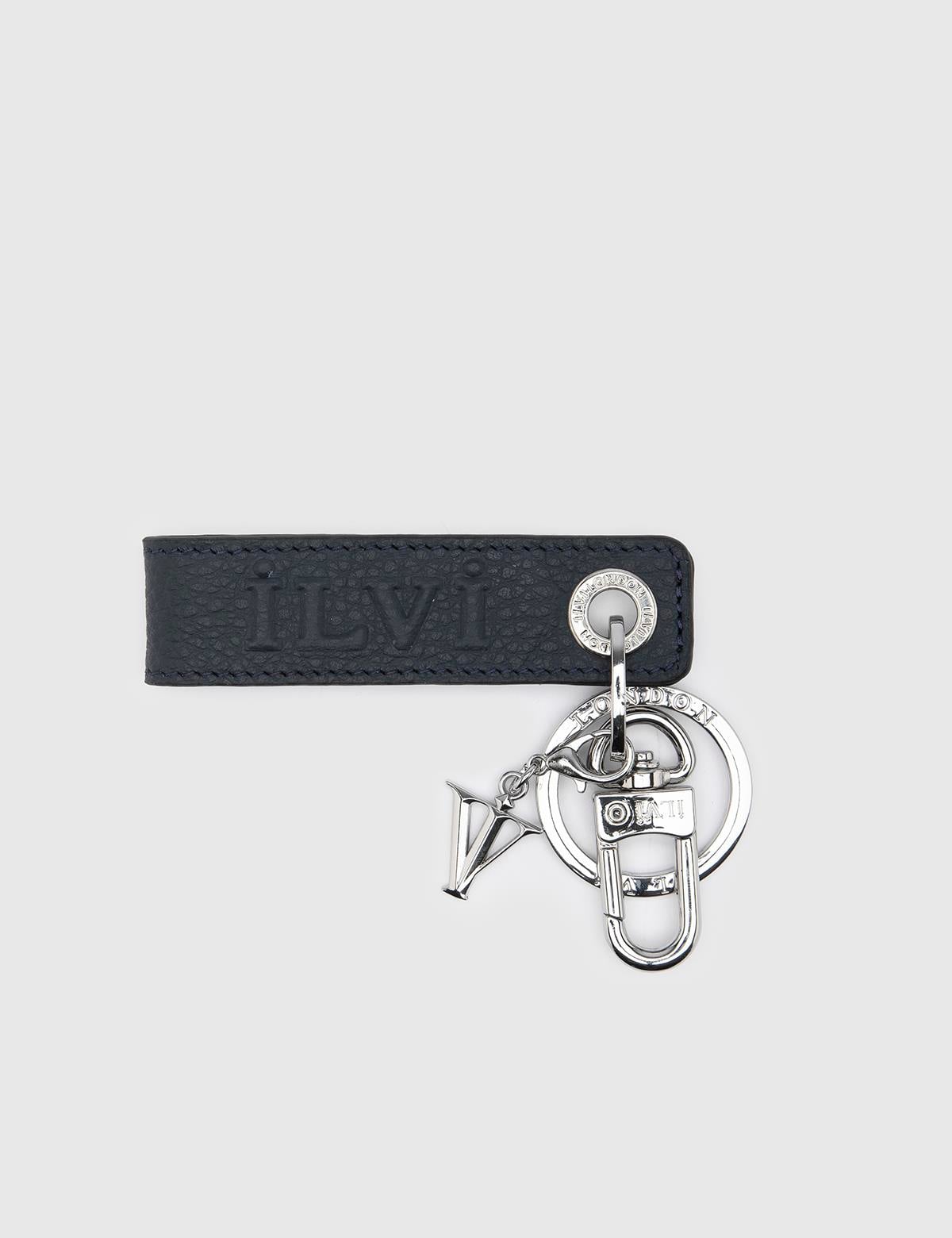 Hines Navy Blue Floater Leather Unisex Keychain