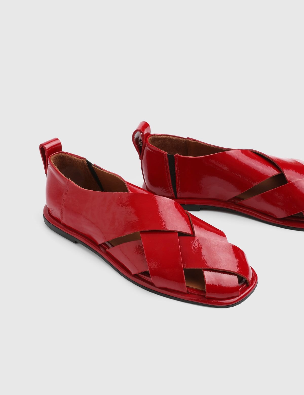 Hintum Red Patent Leather Women's Sandal