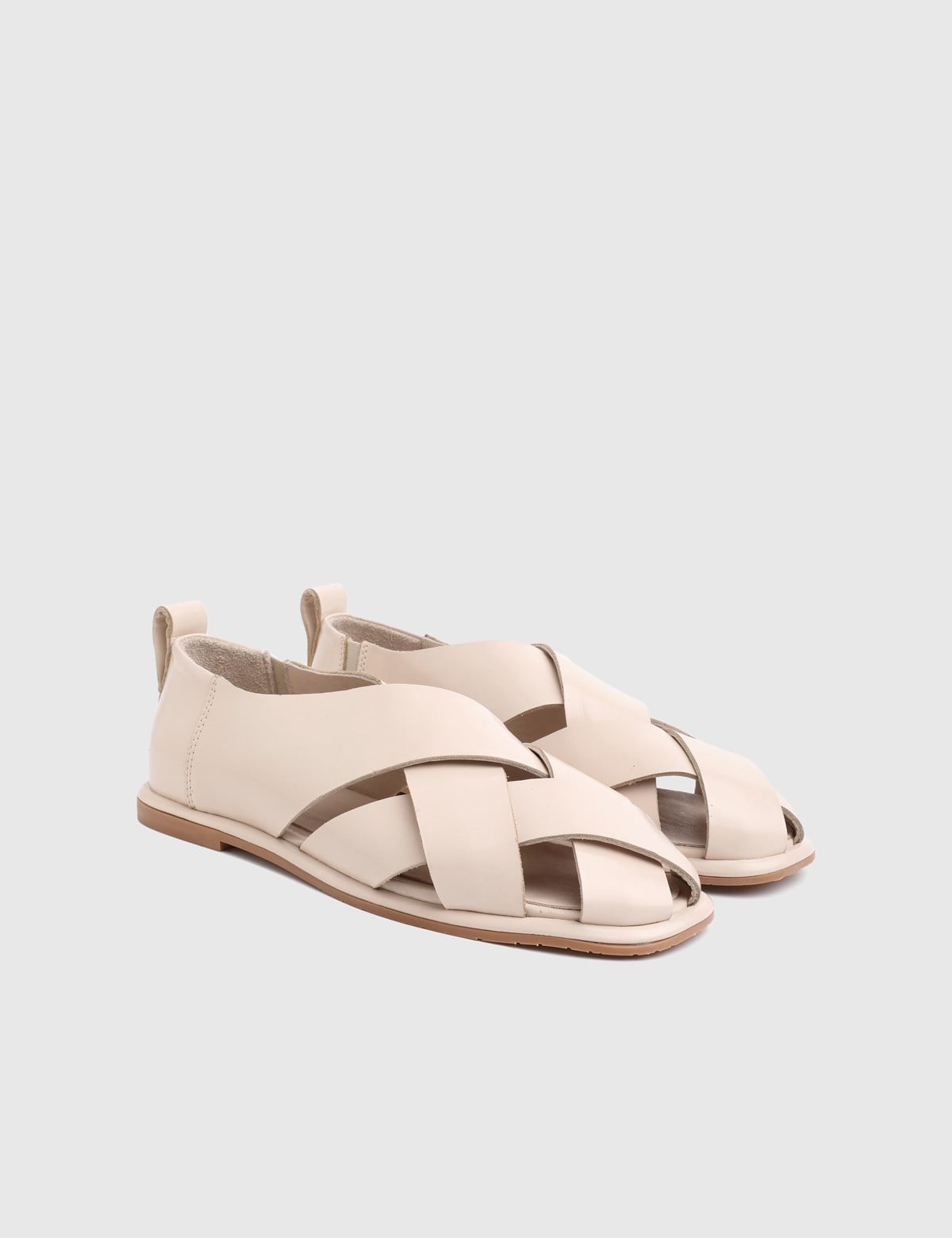 Hintum Cream Patent Leather Women's Sandal