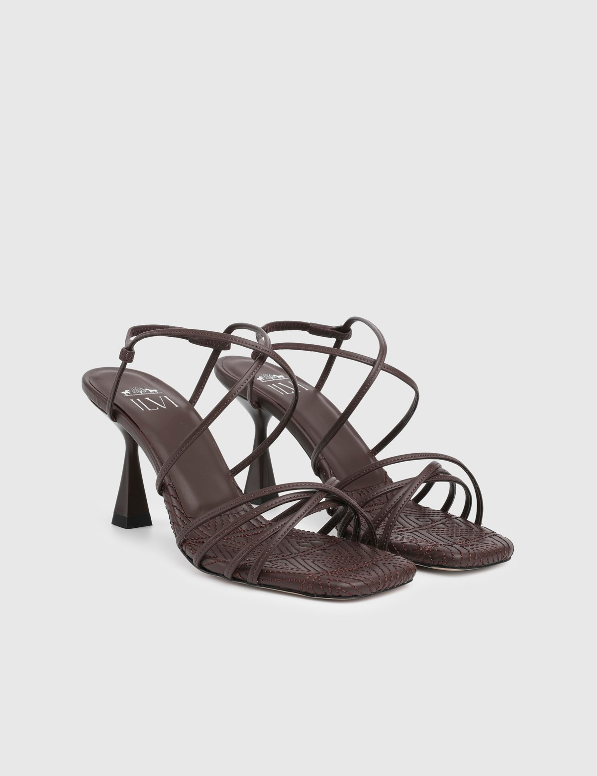 Hotaru Brown Leather Women's Heeled Sandal