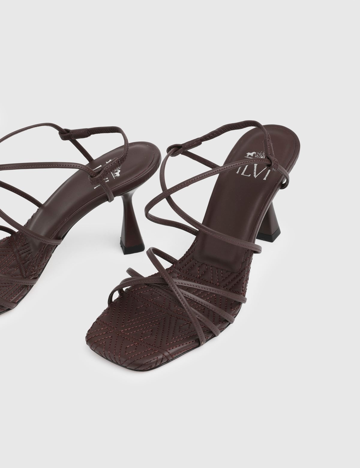 Hotaru Brown Leather Women's Heeled Sandal