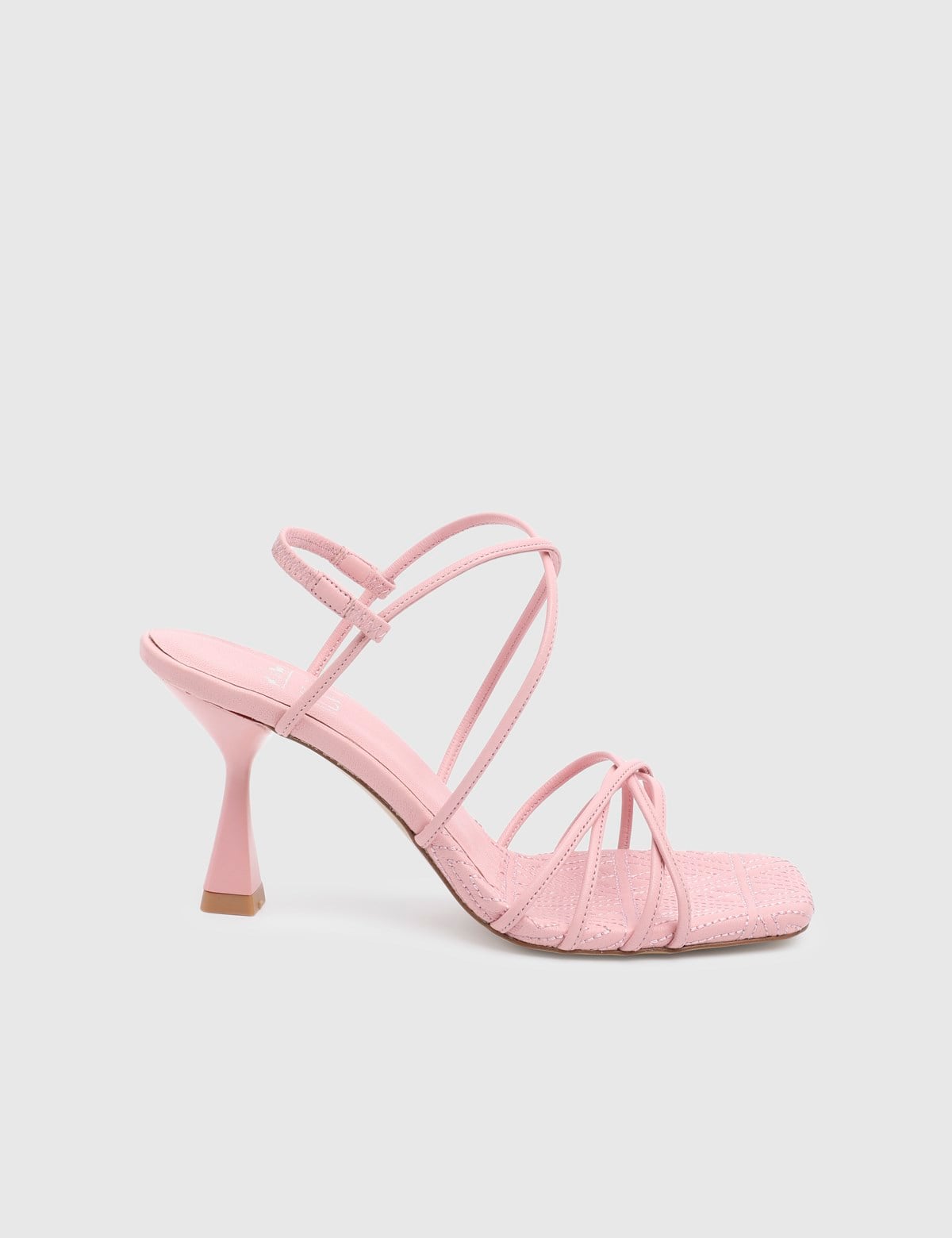 Hotaru Pink Leather Women's Heeled Sandal