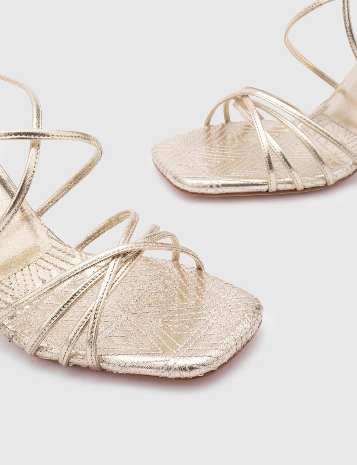 Hotaru Gold Leather Women's Sandal